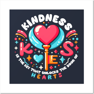 kindness is the key that unlocks the door of hearts Posters and Art